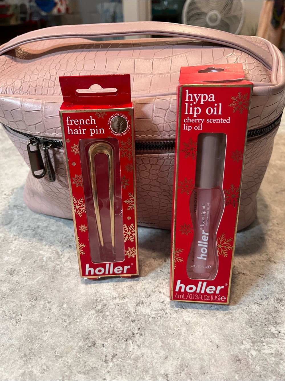 Pink Hair Pin & Cherry Lip Oil Duo - Pink